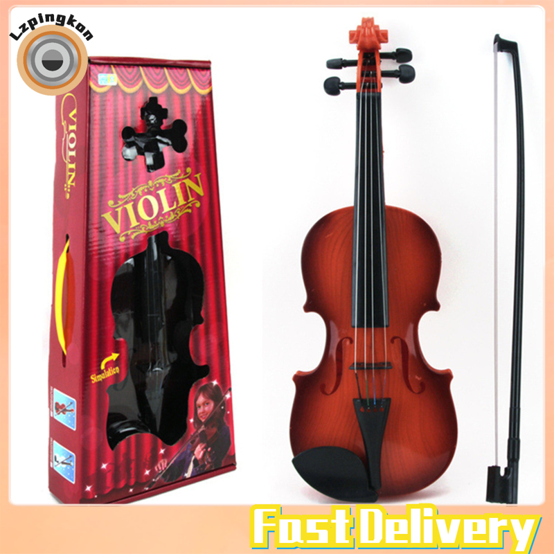 Lzpingkon Fast Delivery Kids Simulated Violin Toys Realistic Violin With