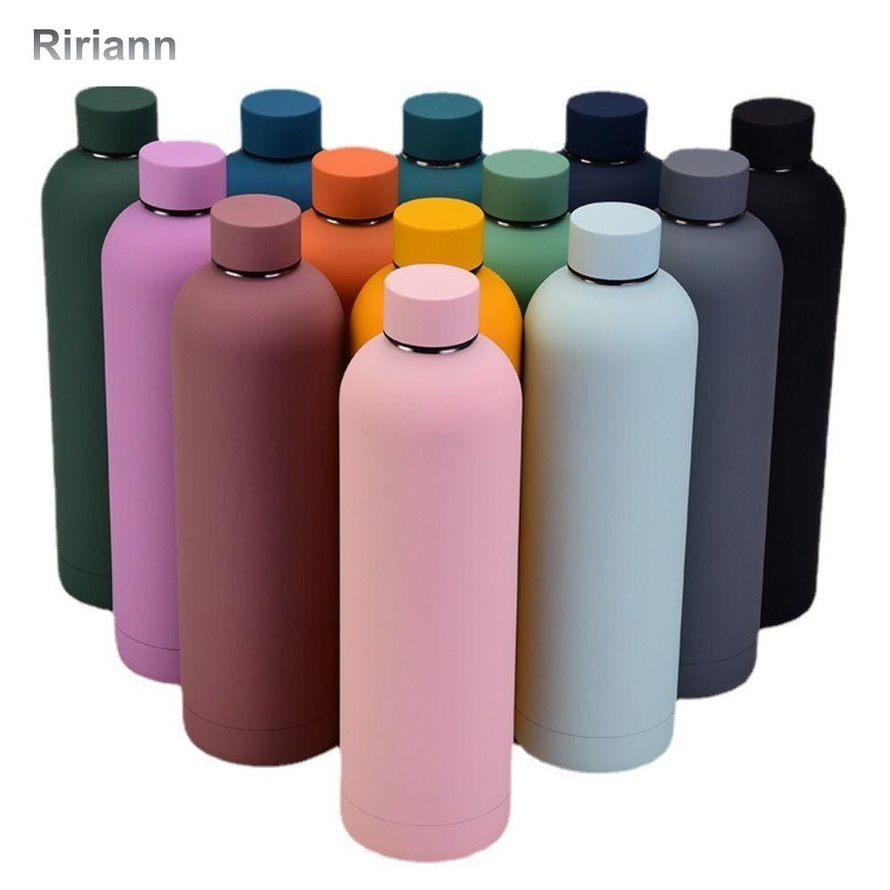 RIRIANN Thép không gỉ Cốc giữ nhiệt miệng nhỏ Sức chứa lớn Hai Lớp Bình giữ nhiệt thể thao Ấm thể thao cốc chân không Tường đôi Cốc giữ nhiệt 500ml Thể thao ngoài trời