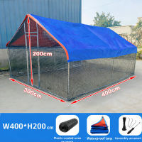 Papapet Outdoor Chicken Breeding Shed Chicken Coop Heavy Duty Galvanized Coop for Secure Weatherproof  duck cage sturdy and stable extra large space