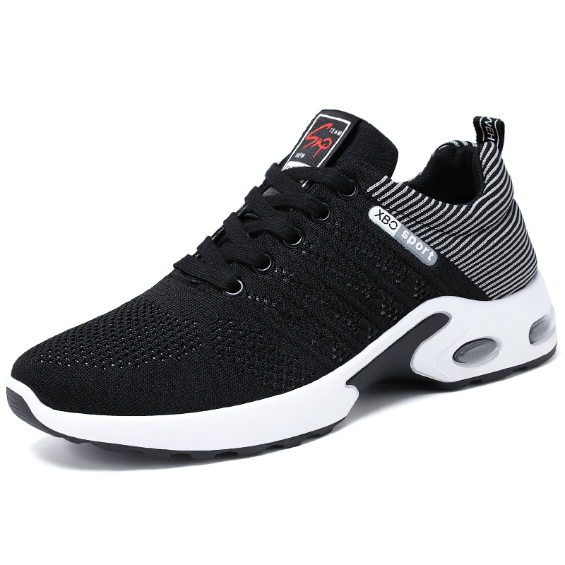 Men's Running Shoes Mesh Sports Shoes Breathable Soft Sole Casual Shoes Black Shoes for Men - 3