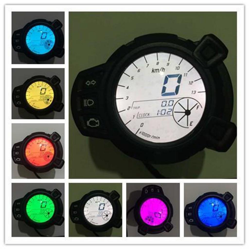 LCD không thấm nước Máy đo tốc độ kỹ thuật số Đồng hồ tốc độ xe máy đo đo đo đường cho Yamaha bws125 DC 12V xe máy