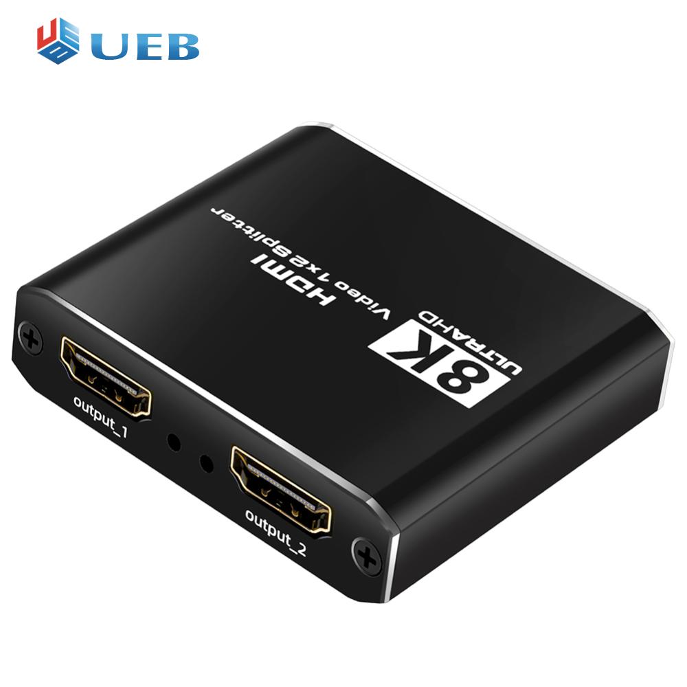 8K 1 Male To 2 HDMI-Compatible Female Adapter 4K 120Hz 1 In 2 Out Splitter Adapter Converter 8K 60Hz HDMI-Compatible 2.1 ราคา 984 บาท*ส่งฟรี
