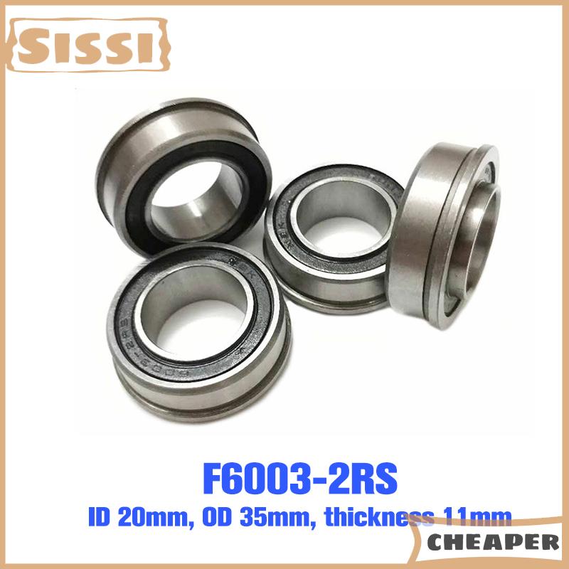 Sissi F6003-20-2RS ổ bi Xe đẩy rãnh sâu mặt bích 20x35x11 ổ bi kín xe cút kít