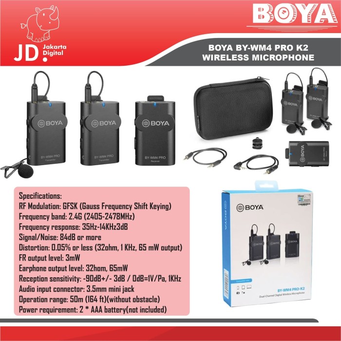 BOYA BY-WM4 BY WM-4 PRO K2 WIRELESS MICROPHONE Harga  2,395,000 Ringgit*Penghantaran Percuma