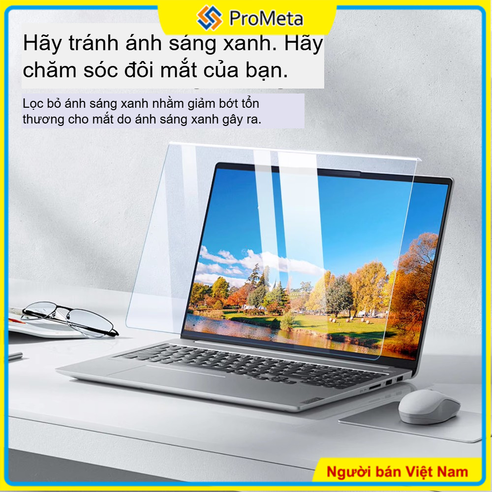 Tấm Miếng Dán Màn Hình Laptop Chống ánh Sáng Xanh 15.6" 21.5" 23" 24" 27" Cho HP Dell Lenovo Acrylic Anti Blue Light UV