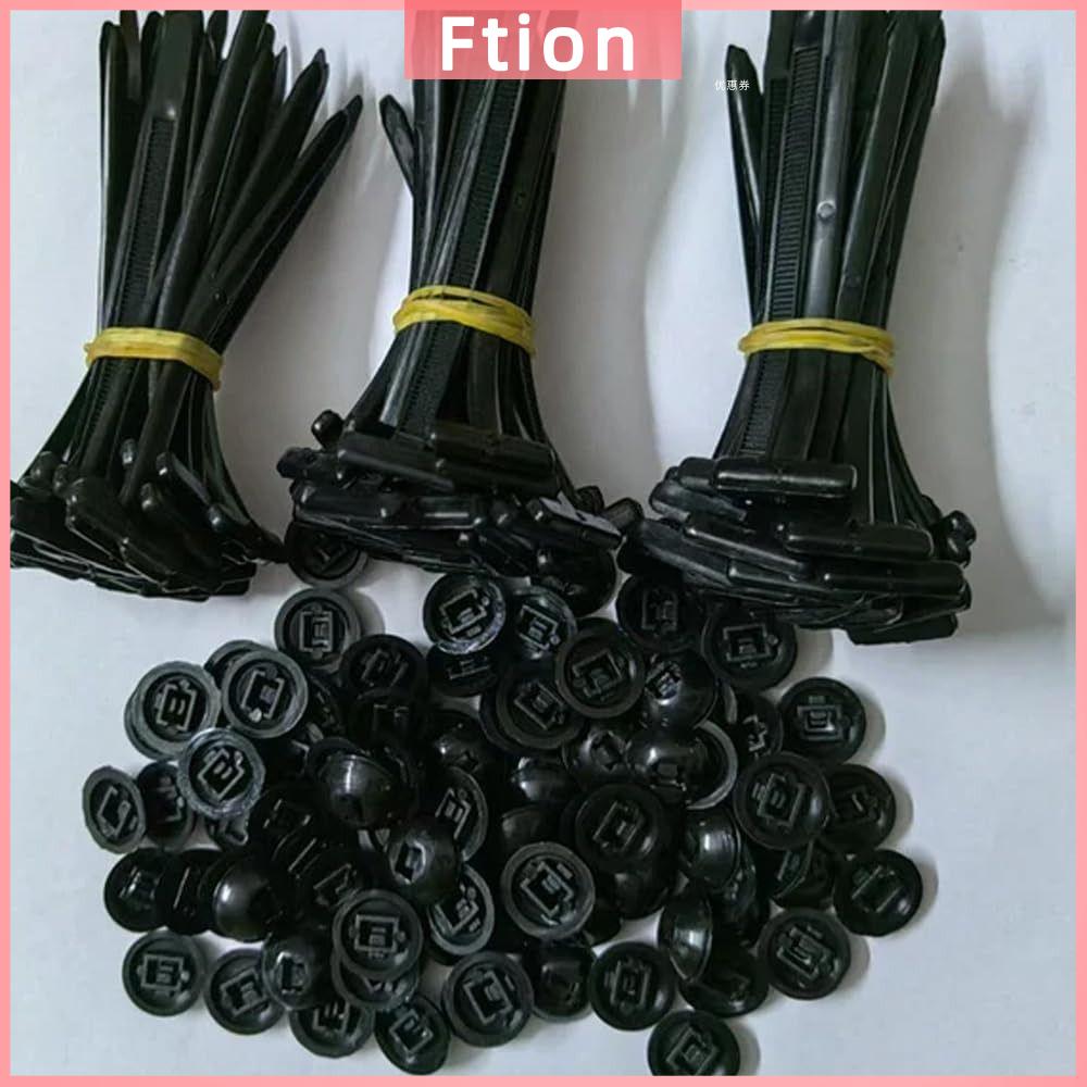 FTION 20/50100Pcs Khóa tự động Khóa buộc cáp nylon đa năng Khóa nylon Dụng cụ giữ dây cáp Dụng cụ buộc cáp nhựa Quà tặng Đa năng Dây buộc nylon chịu lực cao Sửa chữa xe hàng ngày