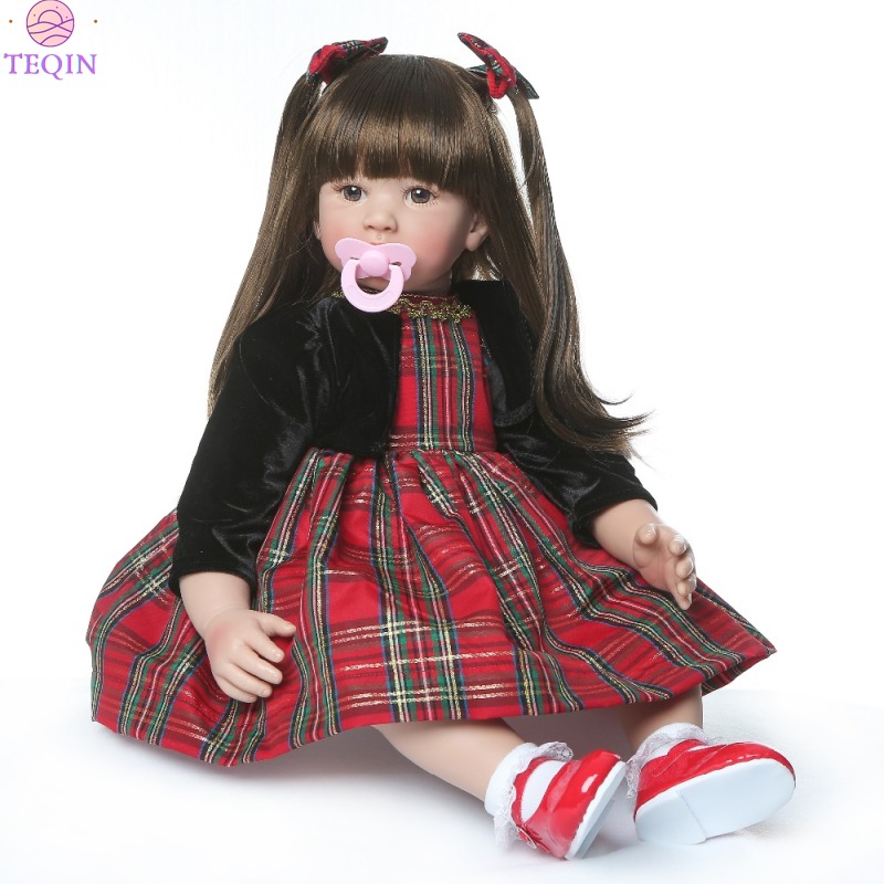TEQIN IN stock 60cm Silicone Reborn Baby Dolls Baby Doll Alive Realistic