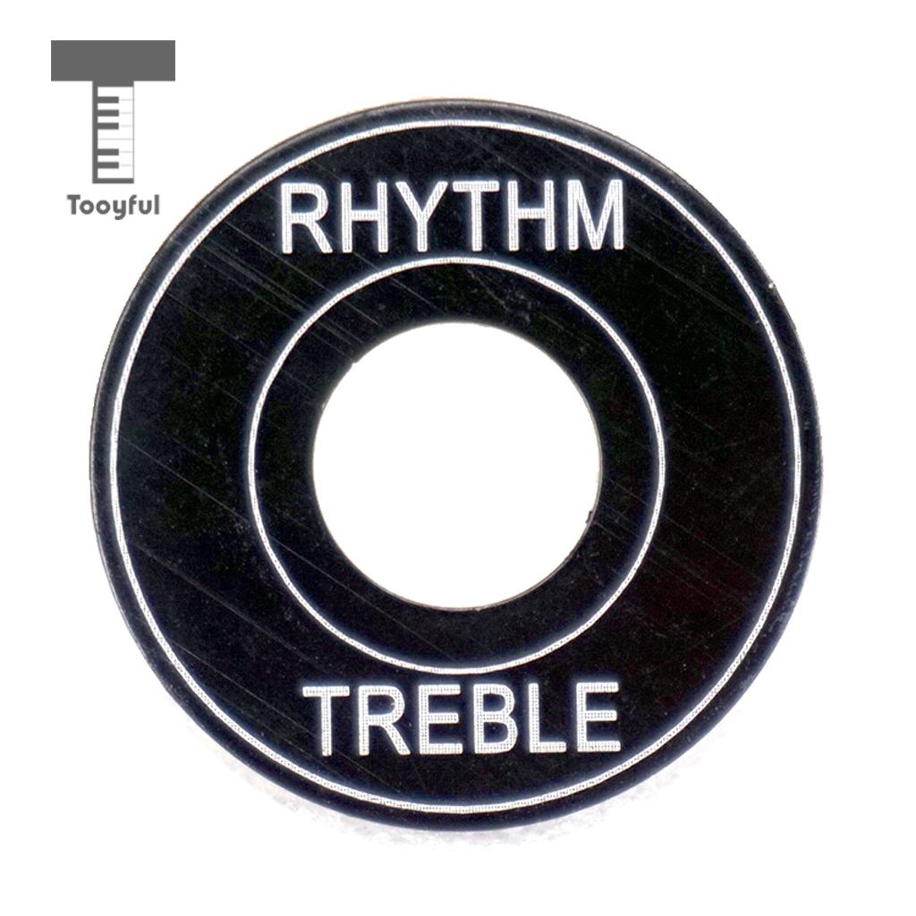 Tooyful Pack of 2 Guitar Toggle Switch Plates Washers Rythm Treble Rings DIY for LP Electric Guitar Replacement Parts