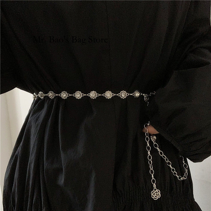 Flower Metal Women's Fashion Shirt Suit Waist Chain Mr. Bao's Bag Store-Cb