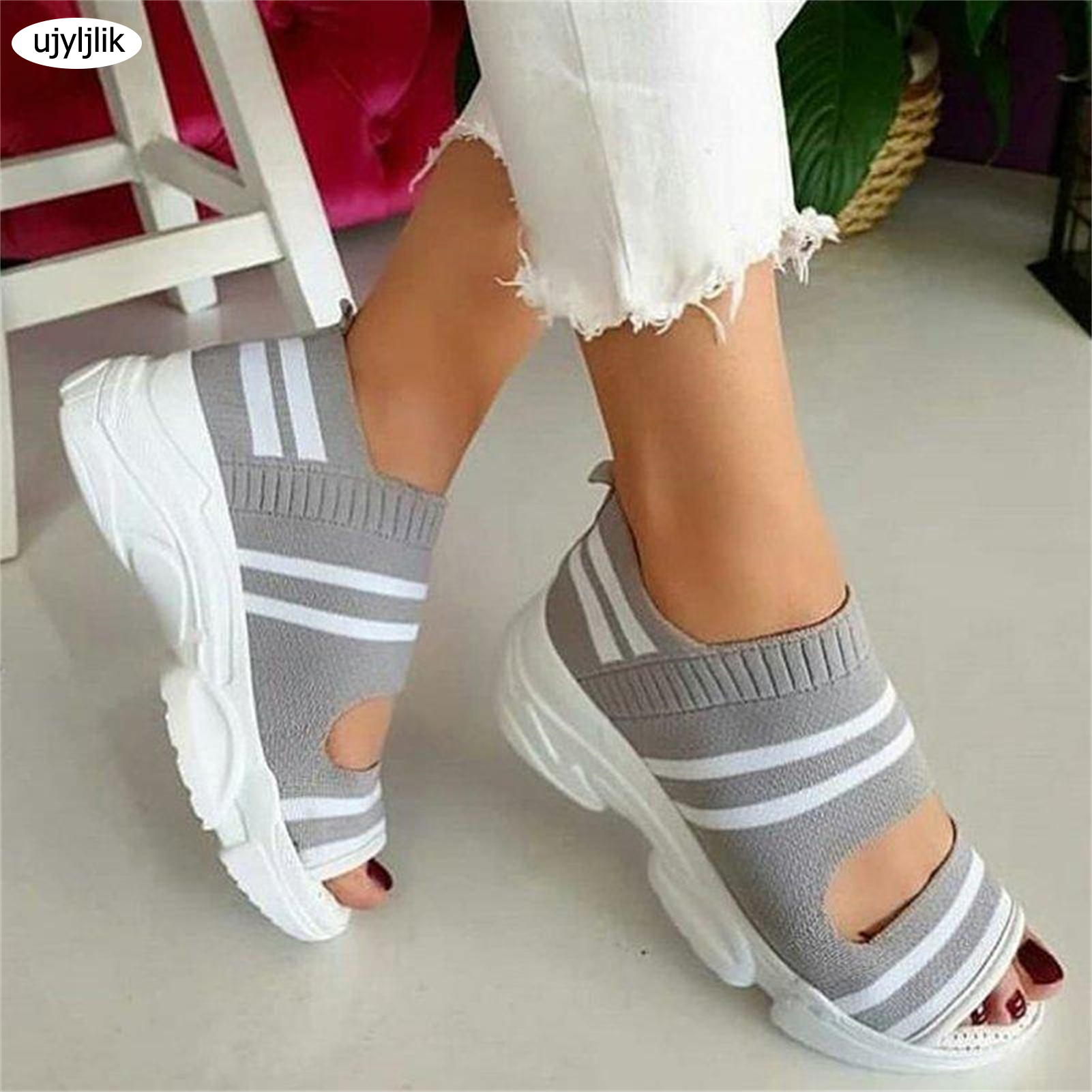 Cổ Điển Chống-Trượt Đan Dép Cao Cấp Chỉnh Hình Xăng-đan hở ngón Cho Công Việc bữa tiệc Câu lạc bộ trang phục cưới