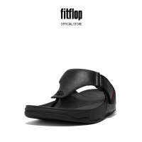 FitFlop TRAKK II Mens Leather Toe-Post Sandals - All Black (279-090)