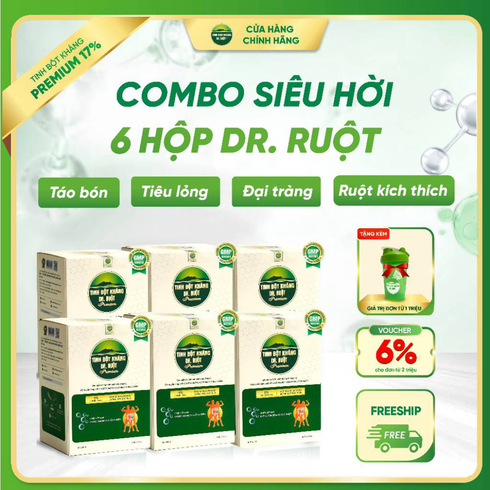 Tinh Bột Kháng Dr. Ruột PREMIUM 17% - Hỗ Trợ Tiêu Hóa Khỏe Mạnh, Nuôi Dưỡng Lợi Khuẩn
