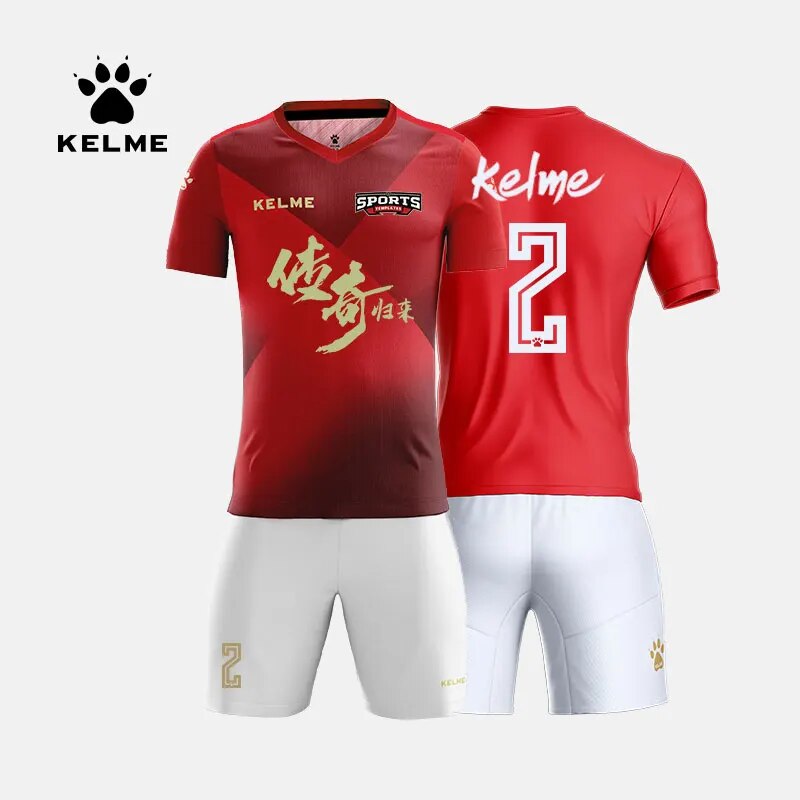 KELME Custom Men's Soccer Jersey Football Uniforms Soccer Training Suit Original Team Jersey Short Sleeves Tracksuit 3981509 - ยี่ห้อ Kelme ราคา 491 บาท*ส่งฟรี