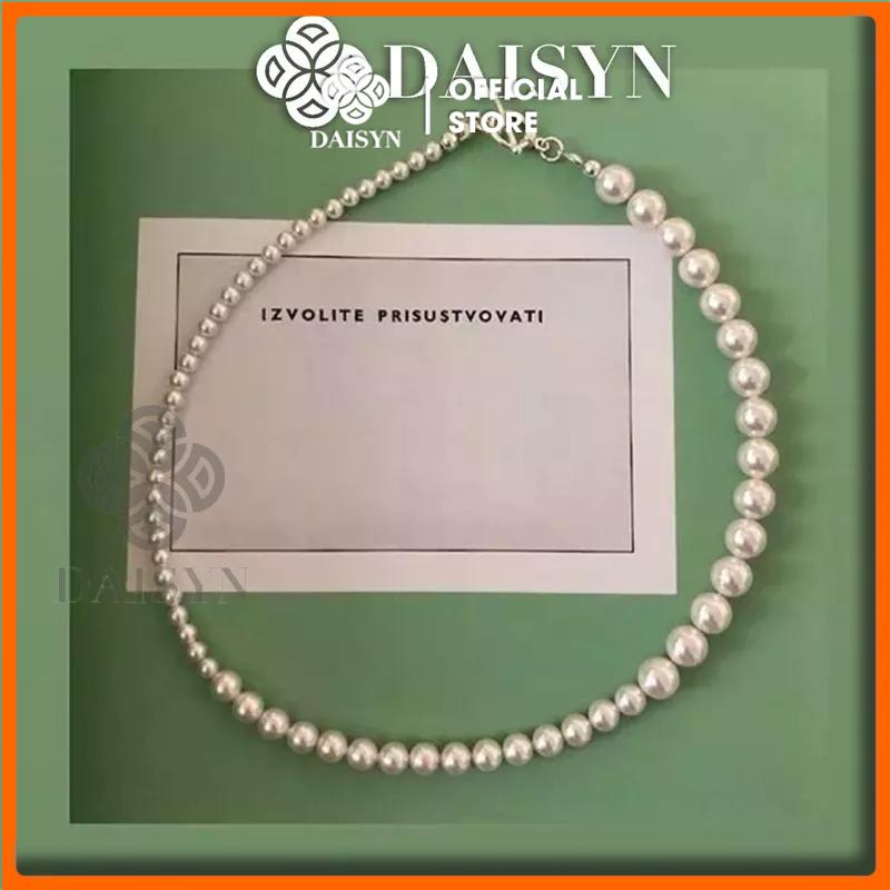 [NgocDaisy] N386 vòng cổ hạt Trai, dây chuyền hạt bẹt choker hạt nhiều kích cỡ nhiều kiểu dáng độc đáo cho nữ