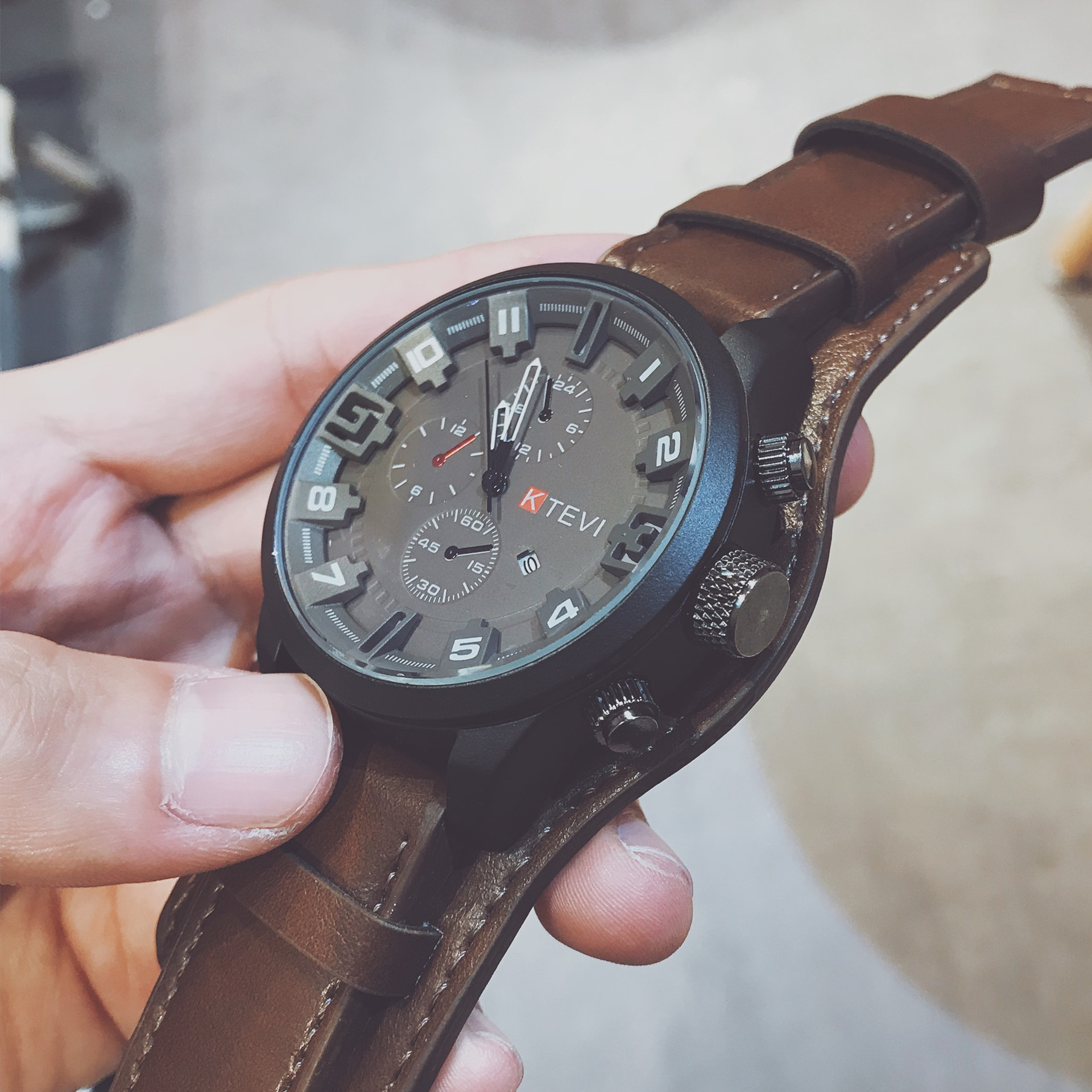 Sports Watch Men's Trendy Korean Style Personalized Student Large Dial Men's Trendy Men's Watch