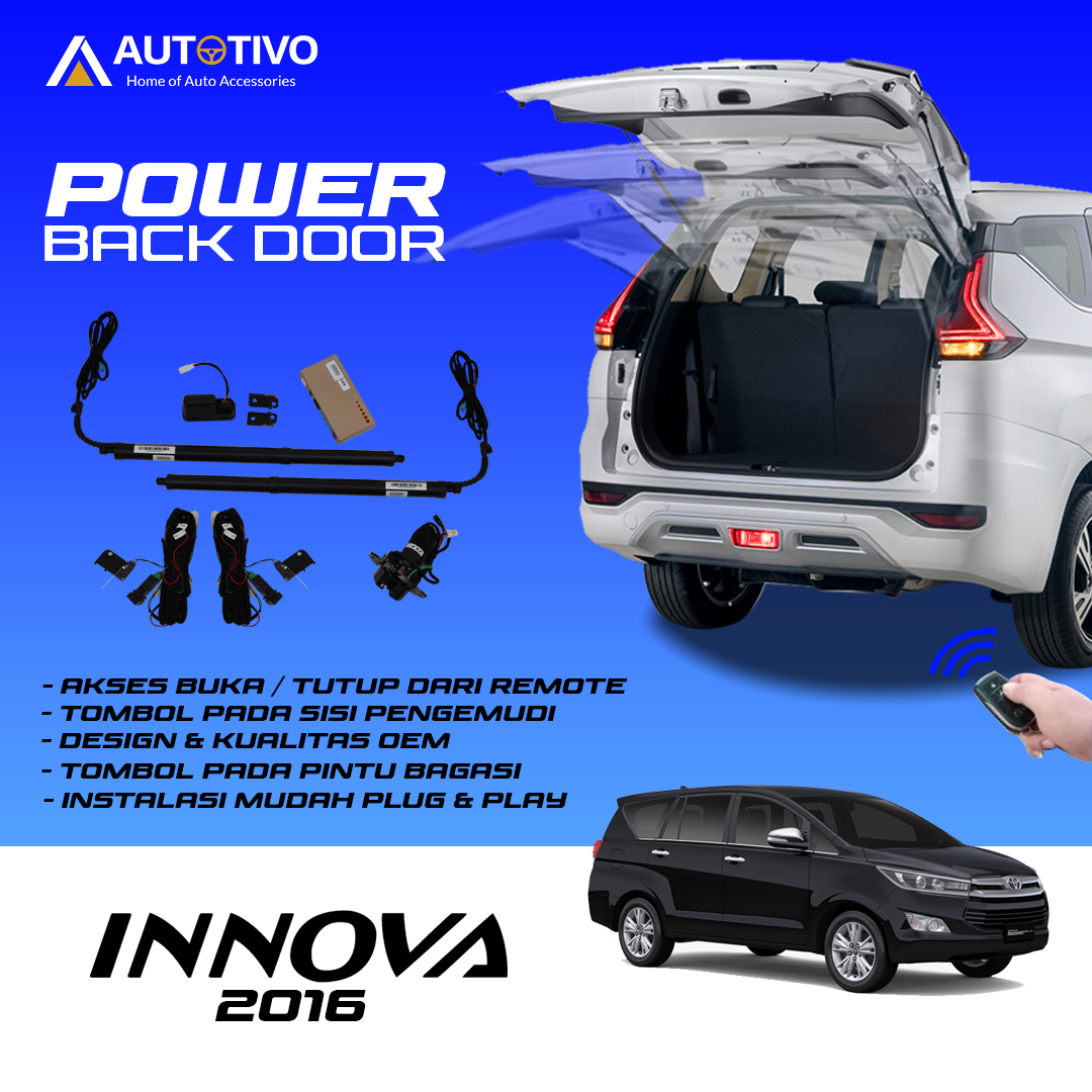 JSL Power Back Door All New Innova 2016 Premium Automatic Tailgate Harga  630,000 Ringgit*Penghantaran Percuma