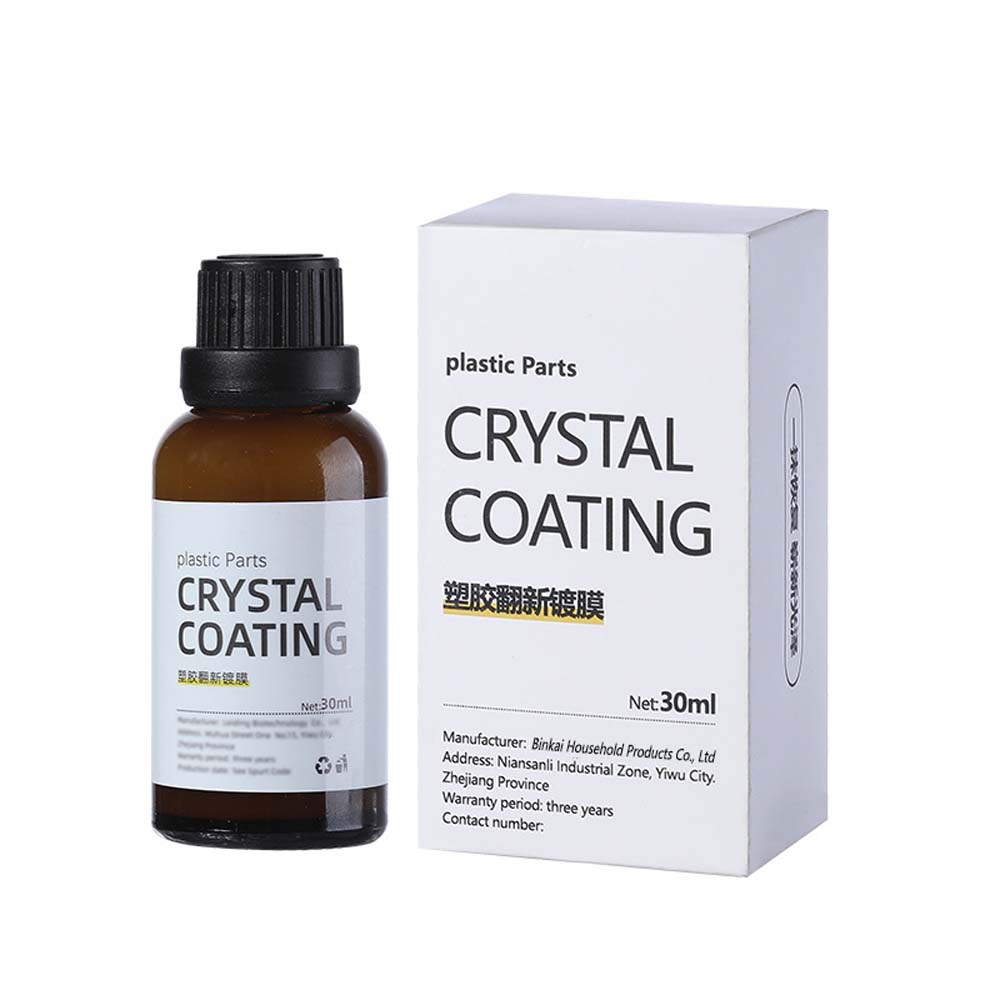 3Pcs Car Plastic Coating Agent 30ML Plastic Parts Crystal Coating