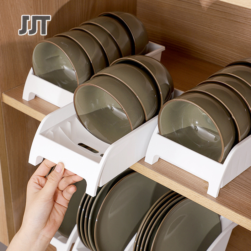 dish drainer Tableware storage rack Kitchen shelf Multifunctional shelf Japanese-style kitchen dish storage rack Cabinet plate arrangement rack Draining bowl rack Bowl tableware box ราคา 42 บาท*ส่งฟรี