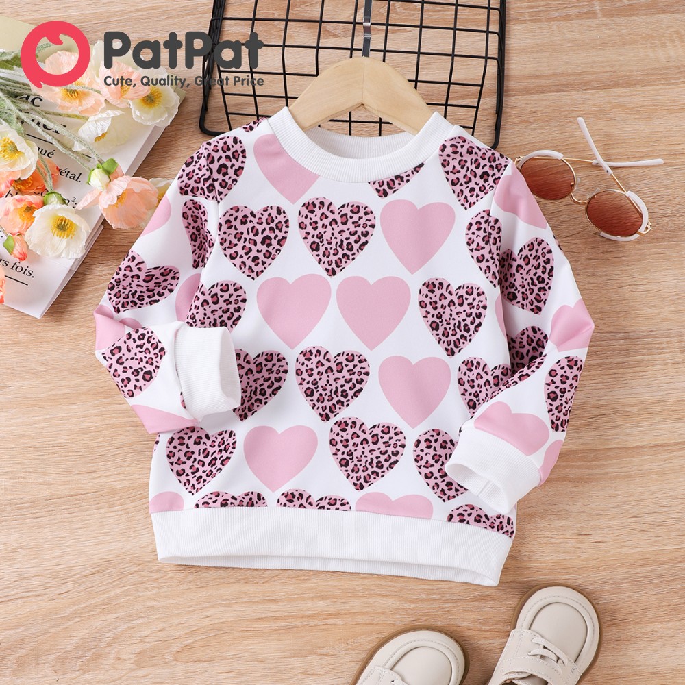 Patpat bé gái tập đi Áo Chui Đầu Có Mũ hình trái tim ngọt ngào