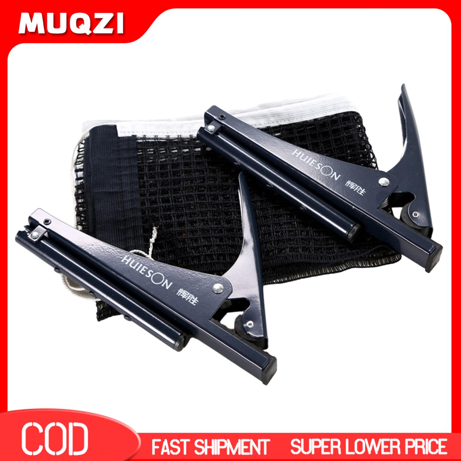 MUQZI Convenient Table Tennis Net Adjustable Table Tennis Net Portable Table Tennis Net Post Kit – Easy Screw Clip-on Installation for 4cm Thick Tables Professional Cotton Ping-pong Net with for Home