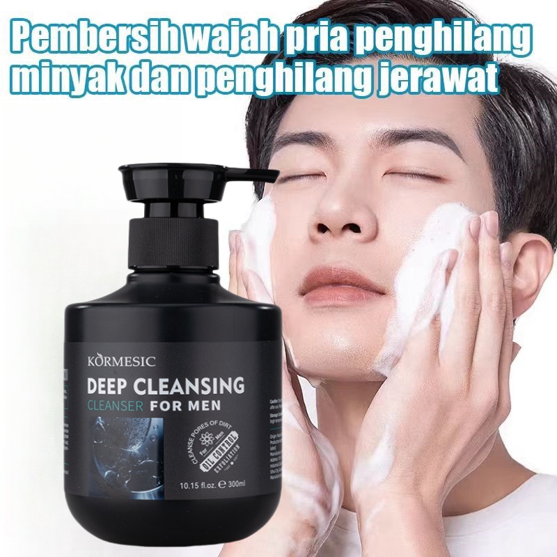 Sữa rửa mặt sạch sâu dành cho Nam 300ml- trắng da sạch mụn kiểm soát dầu và làm sạch sâu
