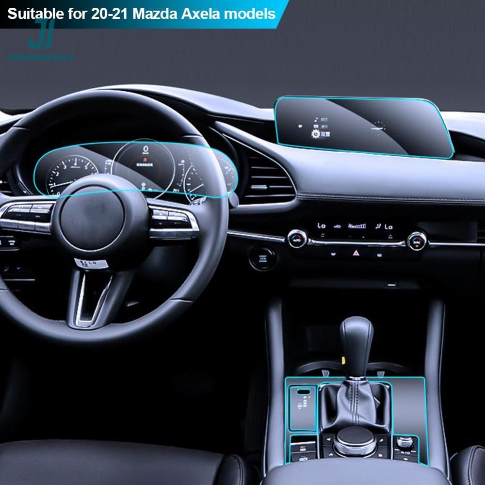 JM Car Interior Center Console Navigation Screen Gear Transparent TPU Film Set Anti-scratch Protective Film For Mazda 3 Axela 2019-2024 ราคา 237 บาท*ส่งฟรี