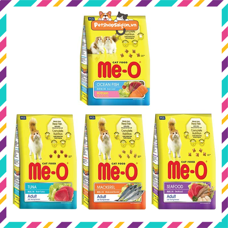 Thức ăn cho mèo Me-O mix vị - Mèo con 1.1kg, Mèo trưởng thành 1.2kg