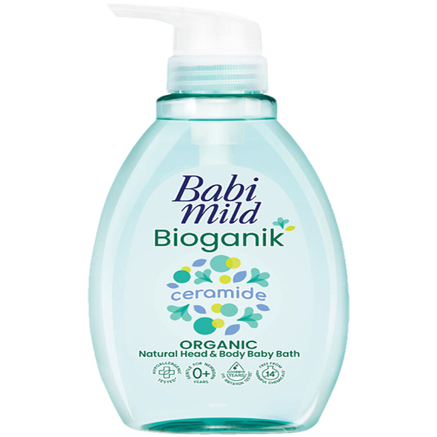 ครีมอาบน้ำ สระผม เด็ก เบบี้มายด์ BabiMild Bioganic 800ML อาบน้ำเด็ก Babymild อาบเด็ก สูตร อาบ เบบี้มาย ขวดปั๊ม สีเขียว ไบโอแกนิค ขนาด 800 มล.