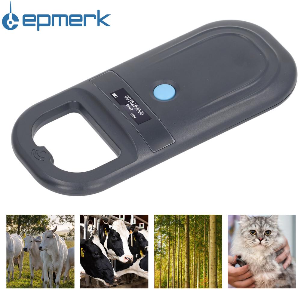 Thiết kế chống trượt bên Đầu đọc ID động vật lepmerk 134.2kHz sạc máy quét USB Thẻ thú cưng để kiểm tra đường sắt