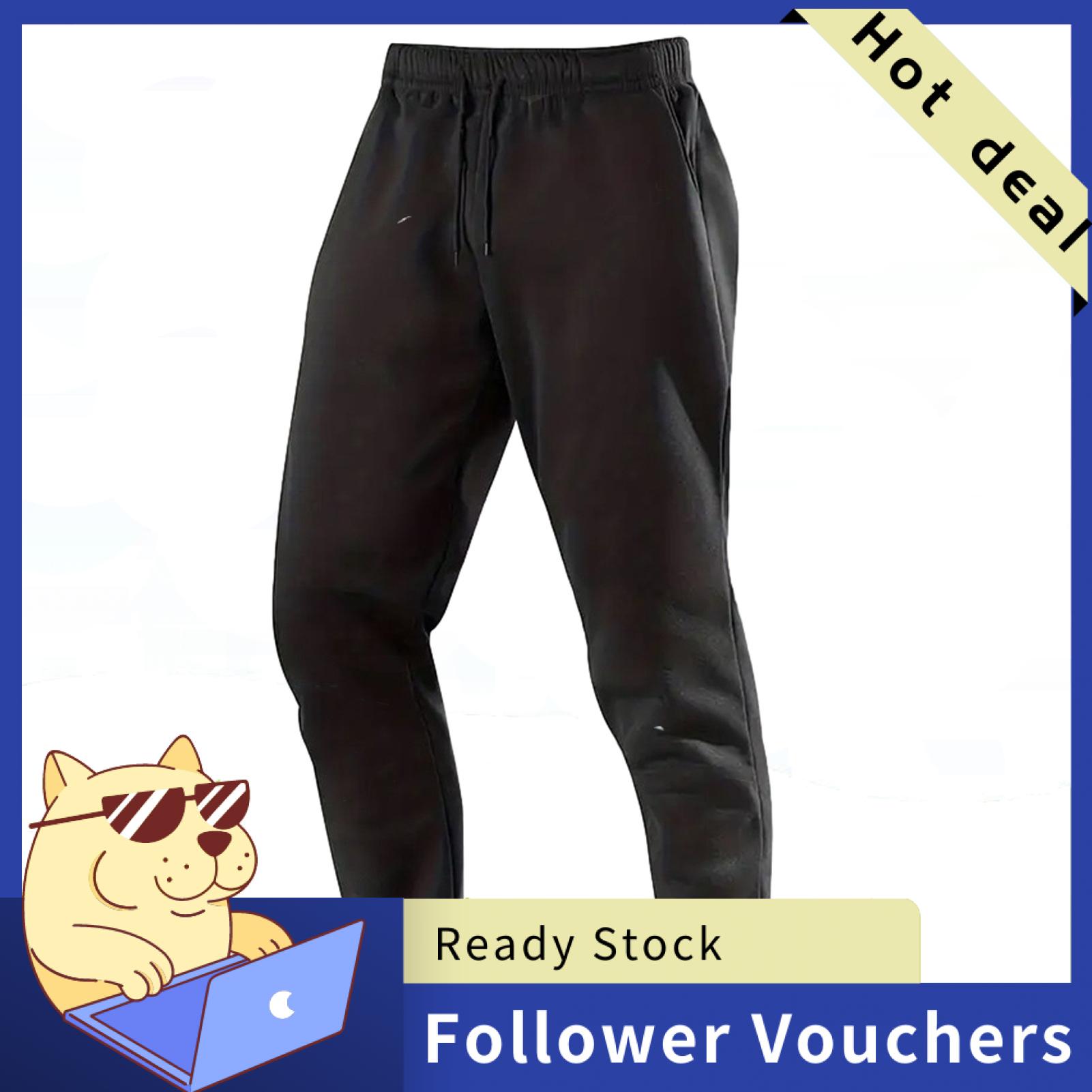 Suludong Drawstring Waist Pants Men Casual Tapered Pants Men's Jogger Pants with Drawstring Waist – Lightweight Solid Color Sweatpants for Gym Running Bodybuilding Outdoor Sports – for Workout