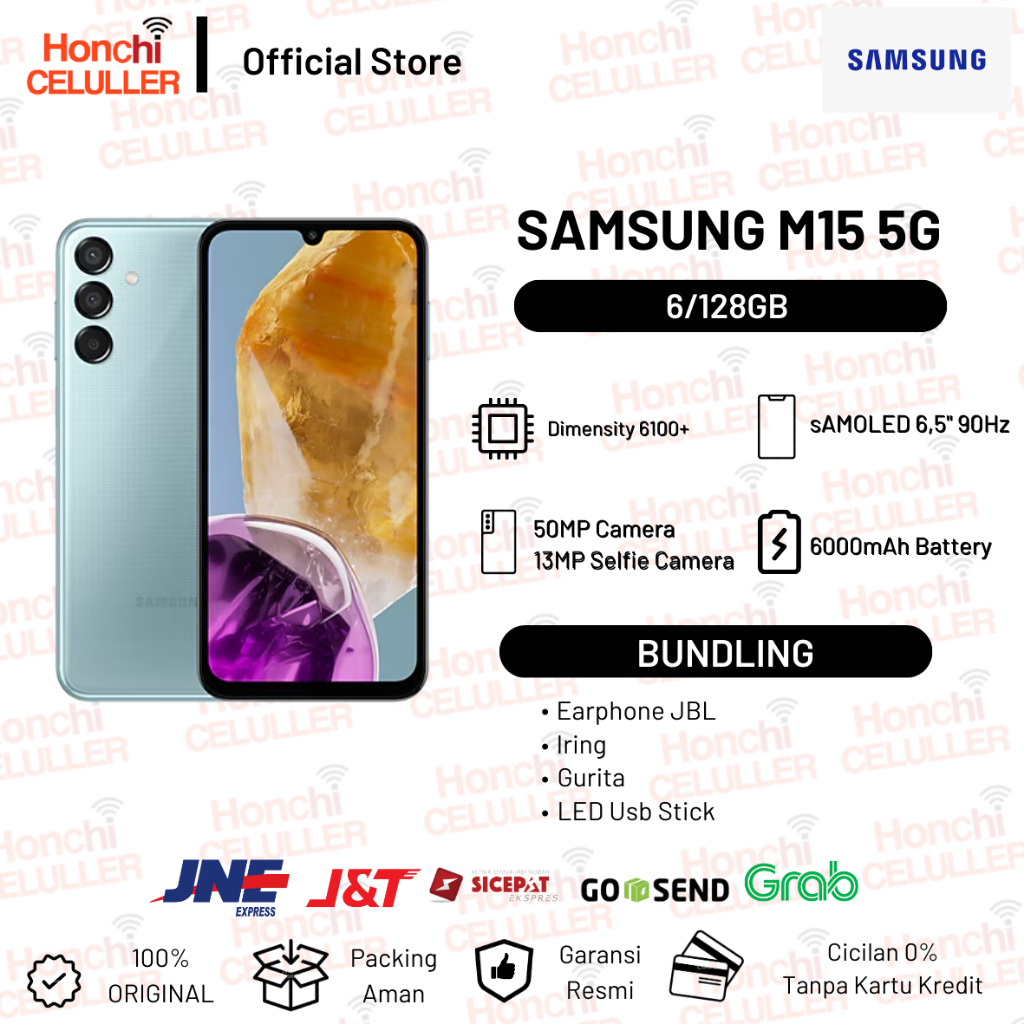 Samsung Galaxy M15 5G 6/128GB Garansi Resmi Indonesia SEIN Giá 2,699,000 Đồng*Miễn phí vận chuyển
