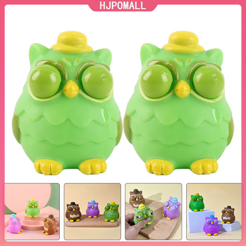 HJPOMALL 2pcs Owl siết đồ chơi đồ chơi đồ chơi đồ chơi đồ chơi đồ chơi đồ chơi đàn hồi đồ chơi đàn hồi đồ chơi đàn hồi