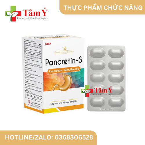 Pancretin-S hỗ trợ giảm đầy bụng, khó tiêu hộp 100 viên