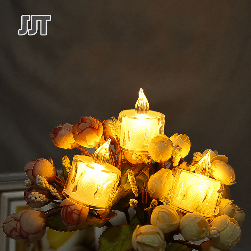 JJT [Miễn Phí Vận Chuyển]Dẫn Nến điện tử vỏ trong suốt trà sáp không khói trà sáp PVC Tear Tea Wax trà sáp