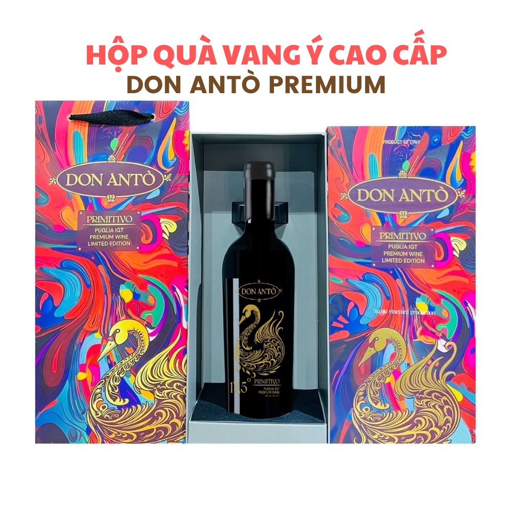 Rượu Vang Ngọt Ý Don Anto Primitivo 17.5 độ - Hộp Quà Rượu - The Best Wine
