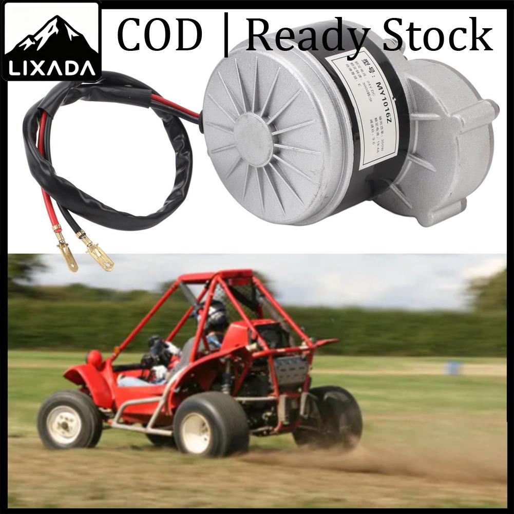 LIXADA Motorcycle Brushed Motor 24V 350W Deceleration Electric Motor Copper Wire Rotor Powerful Magnet Core Aluminum Housing 3000RPM for Upgrade ราคา 2,759 บาท*ส่งฟรี