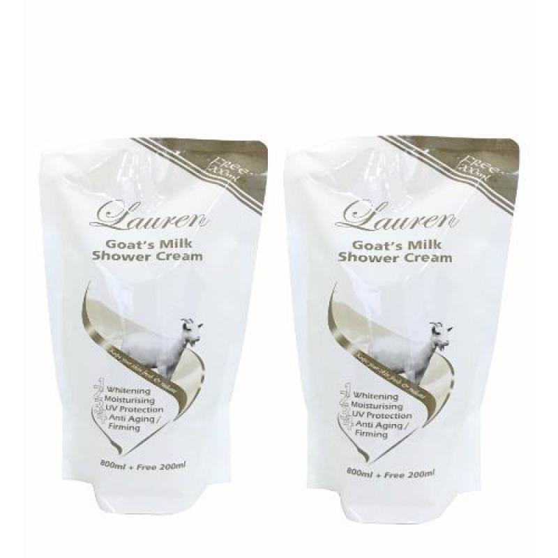 Buy Lauren Goats Milk Shower Cream 1000ml Refill x2 pkts Singapore