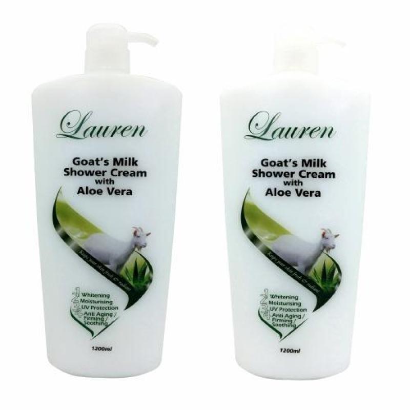 Buy Lauren Goats Milk Shower Cream With Aloe Vera 1200ml x2 bottles Singapore