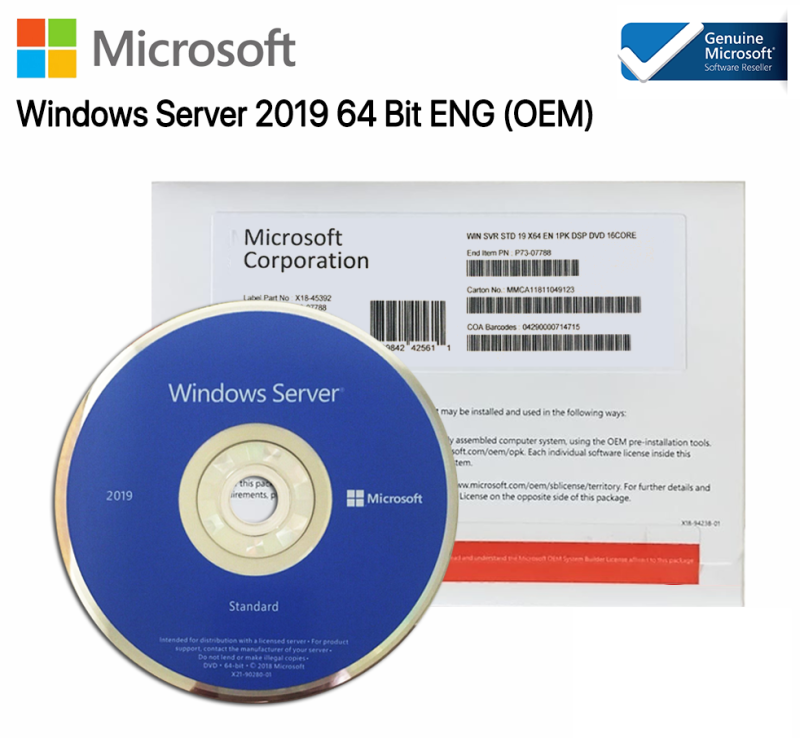 Bảng giá Windows Server 2019 Standard DVD (P73-07788) Phong Vũ