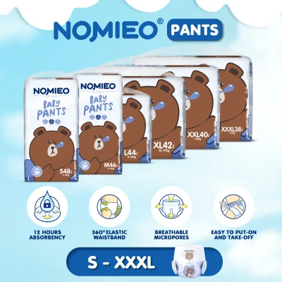 [Single Pack]NOMIEO Diapers Pants S M L XL XXL XXXL Baby disposable diapers