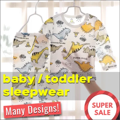 SG Seller / Baby & Toddler Pyjamas Sleepwear / 100% Cotton Kids Pajamas / Thin & Super Breathable / Children Nightwear / Series TIN
