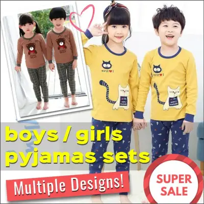 SG Seller / Boys and Girls Pyjamas Set / Sleepwear / Nightwear / Baby / 100% Cotton / Pajamas / Fast Shipping / KJP Series