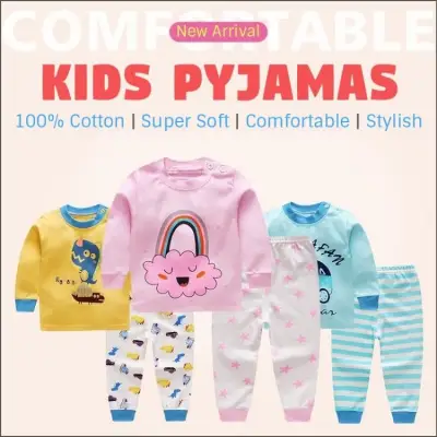 SG Seller / Kids Pyjamas Set / Children / Baby / Girls / Boys / 100% Cotton / Fast Shipping / Sleepwear / Nightwear / Pajamas / Series BNP