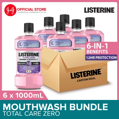 Listerine Mouthwash Total Care Zero Anti-Bacterial 1000mlx6