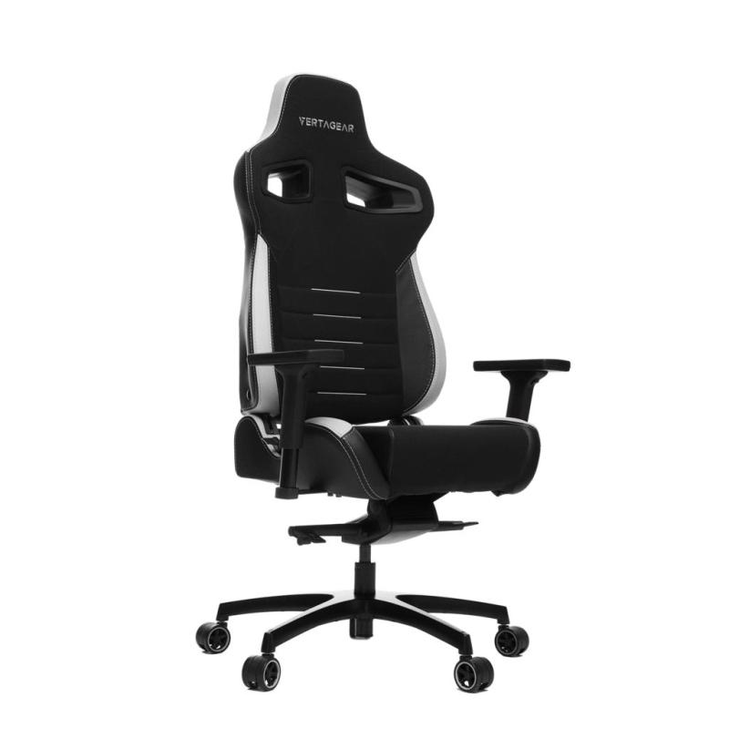 Vertagear Racing Series P-Line PL4500 Coffee Fiber with Silver Embroirdery Gaming Chair (LED/RGB Upgradable)