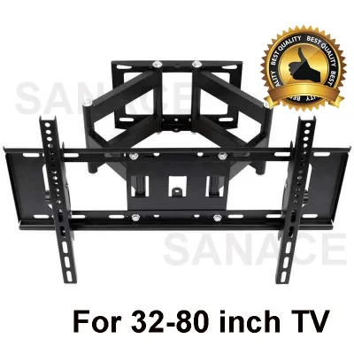 Swivel -15~15°Tilt TV Wall Mount Bracket Holder Stand For 32-80 Inch TV, Wall mount TV bracket ,full-motion-double-arm-tv-bracket (CP502)