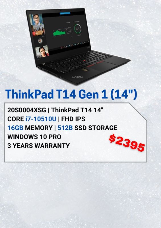 Lenovo ThinkPad T14 Gen 1 - 20S0004XSG