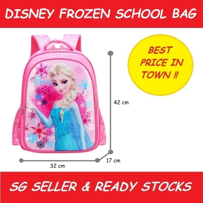 Kids School Bag Cartoon Disney Princess Frozen Elsa Anna Olaf
