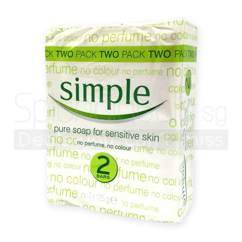 Buy (Pack of 24) SIMPLE Sensitive Skin Pure Soap 125g x 2 - 1068 Singapore