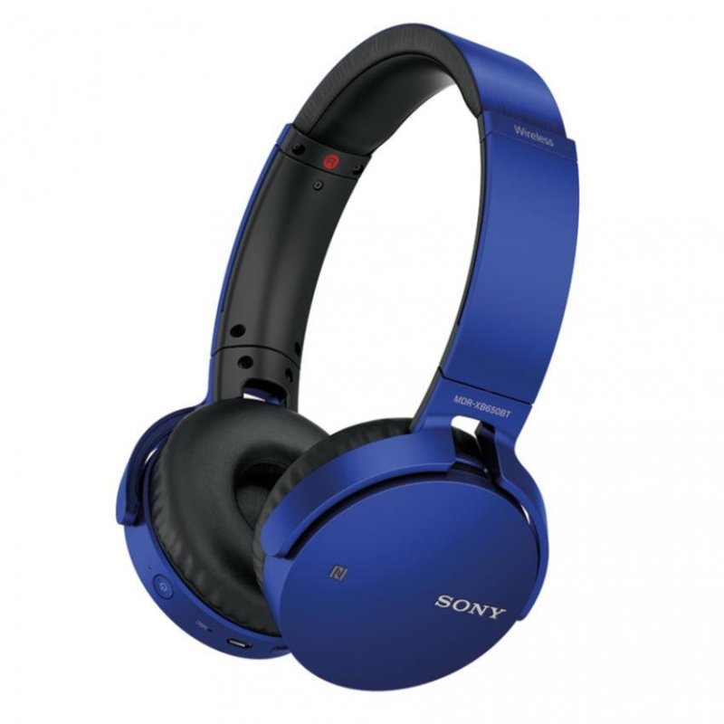 Sony Singapore MDR-XB650BT Extra Bass Over-The-Ear Headphone (Blue) Singapore